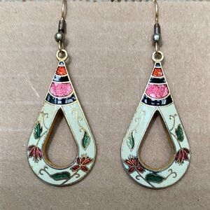 Vintage Multicolor Teardrop Earrings